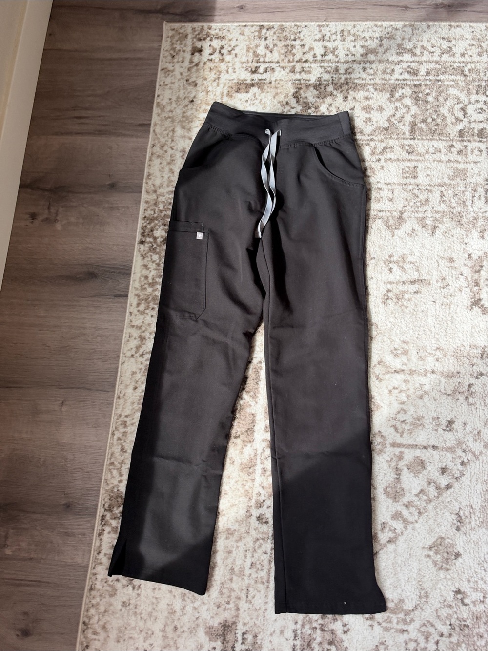 Figs Black Drawstring Scrub Pants